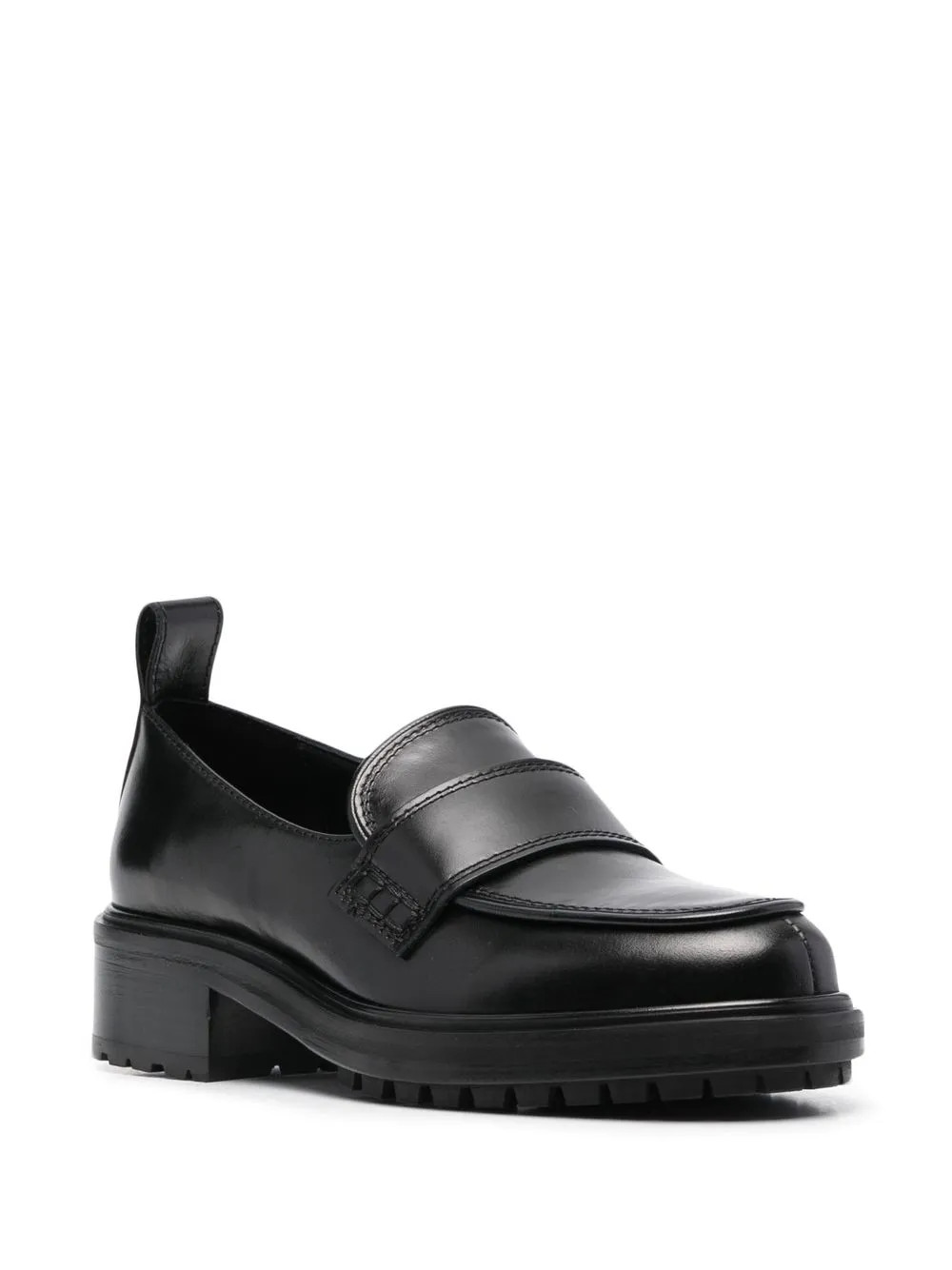 Aeyde penny-slot Leather Loafers - Farfetch | Farfetch Global