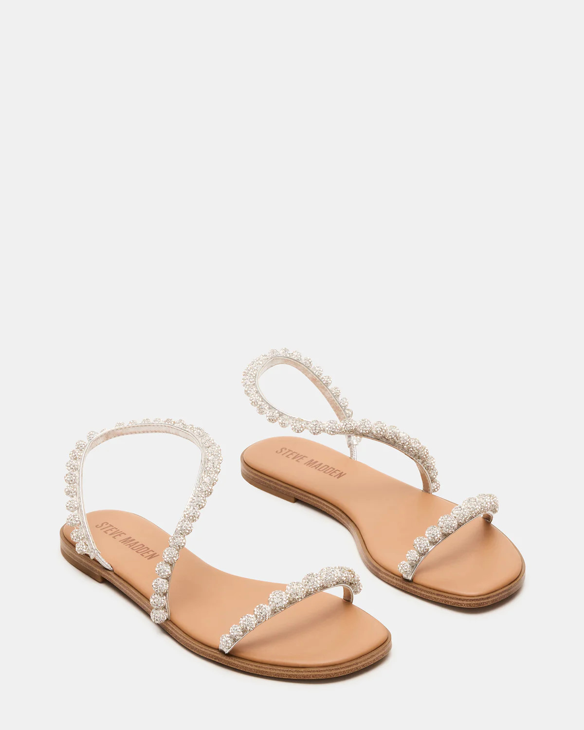 KINDRED Silver Multi Strappy Rhinestone Flat Women's Sandal | Steve Madden (US)