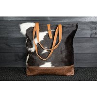 Myra Bag Western Tote Genuine Hairon Cowhide Leather Handbag Purse Embossed | Etsy (US)