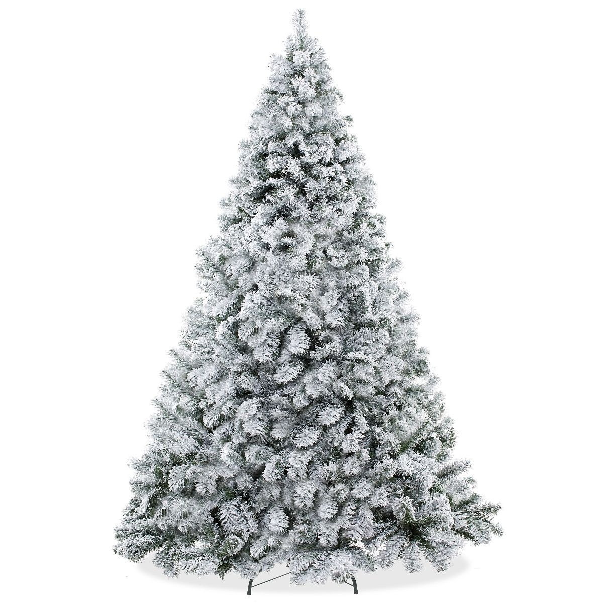 Casafield Realistic Snow-Flocked Pine Artificial Holiday Christmas Tree with Sturdy Metal Stand | Target