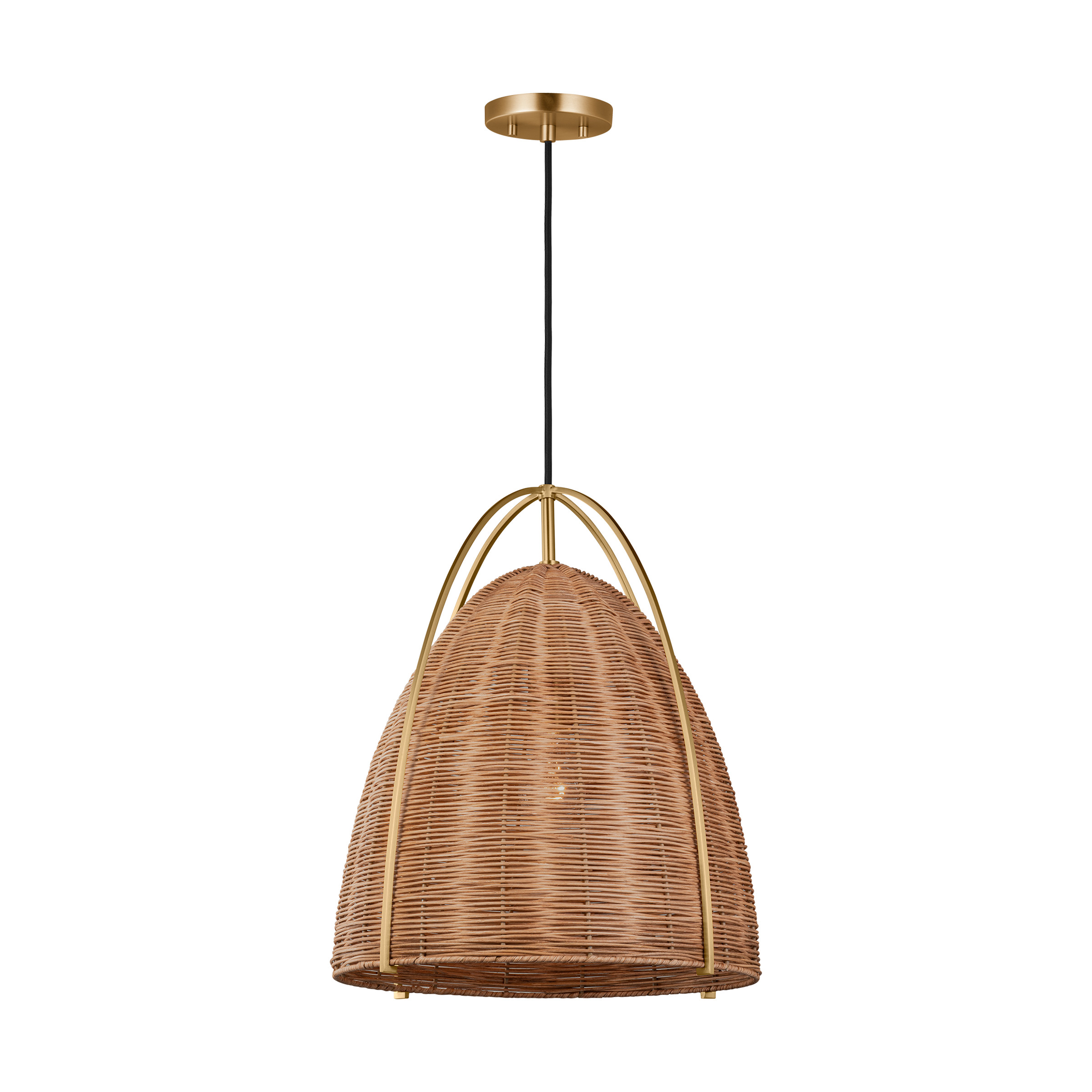 Norman Large Wicker Pendant | Visual Comfort