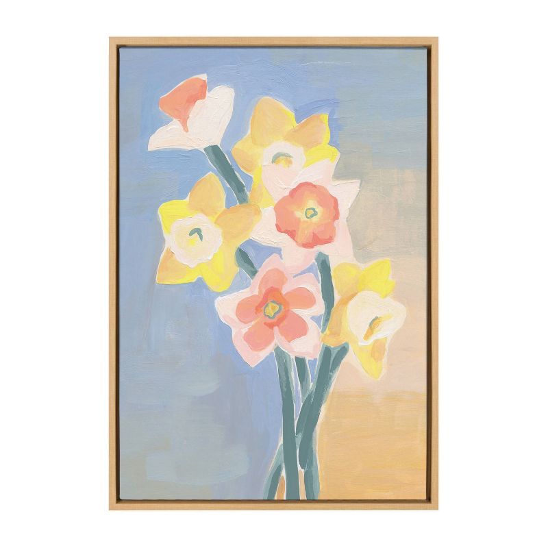 23" x 33" Sylvie April Morning Framed Canvas by Kate Aurelia Holloway Natural - Kate & Laurel All... | Target