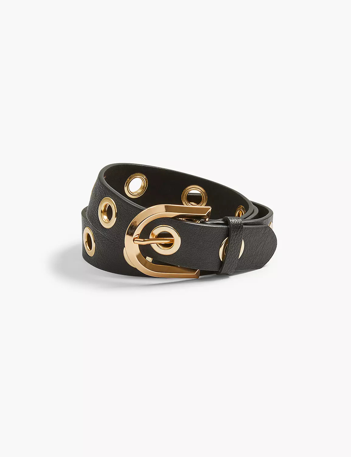 Faux-Leather Grommet Hip Belt | LaneBryant | Lane Bryant (US)
