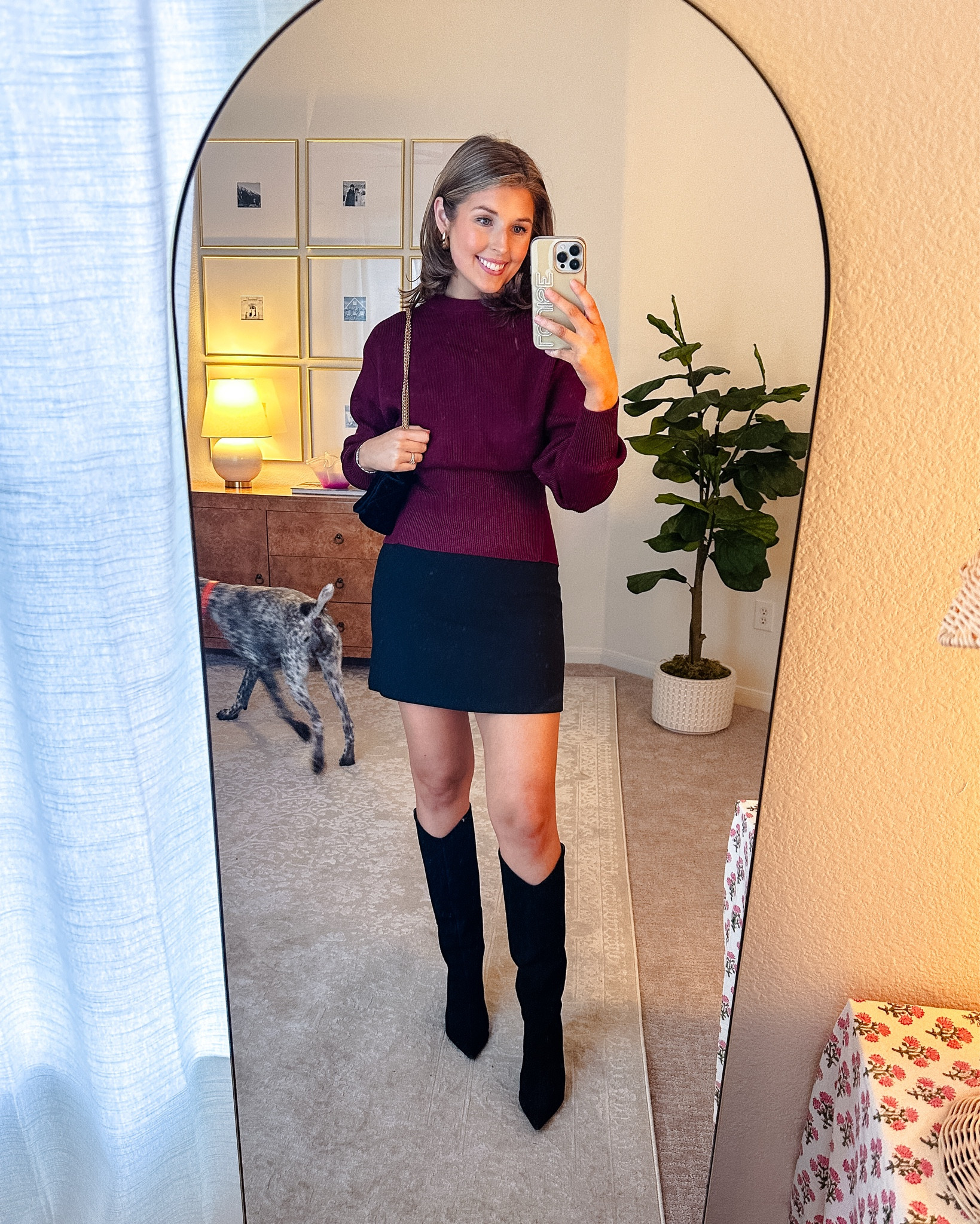 Winter date night outfit idea! Wearing this top backwards! Wearing a S in top and skirt. 

Date night // date night outfits 

#LTKStyleTip #LTKSeasonal