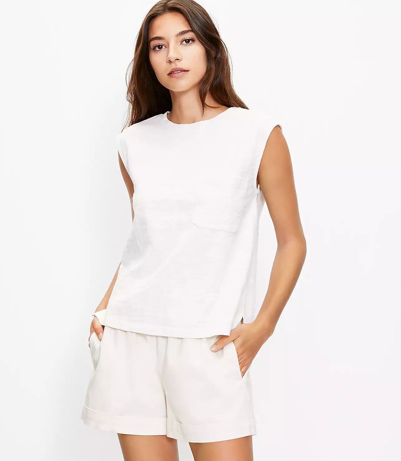 Lou & Grey Softserve Slub Pocket Tank | LOFT