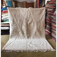 Beni Ourain Rug 7x9.6, Off White Moroccan Rug, Berber For Living Room & Bedroom, Morrocan Sheepskin Large Decor | Etsy (UK)