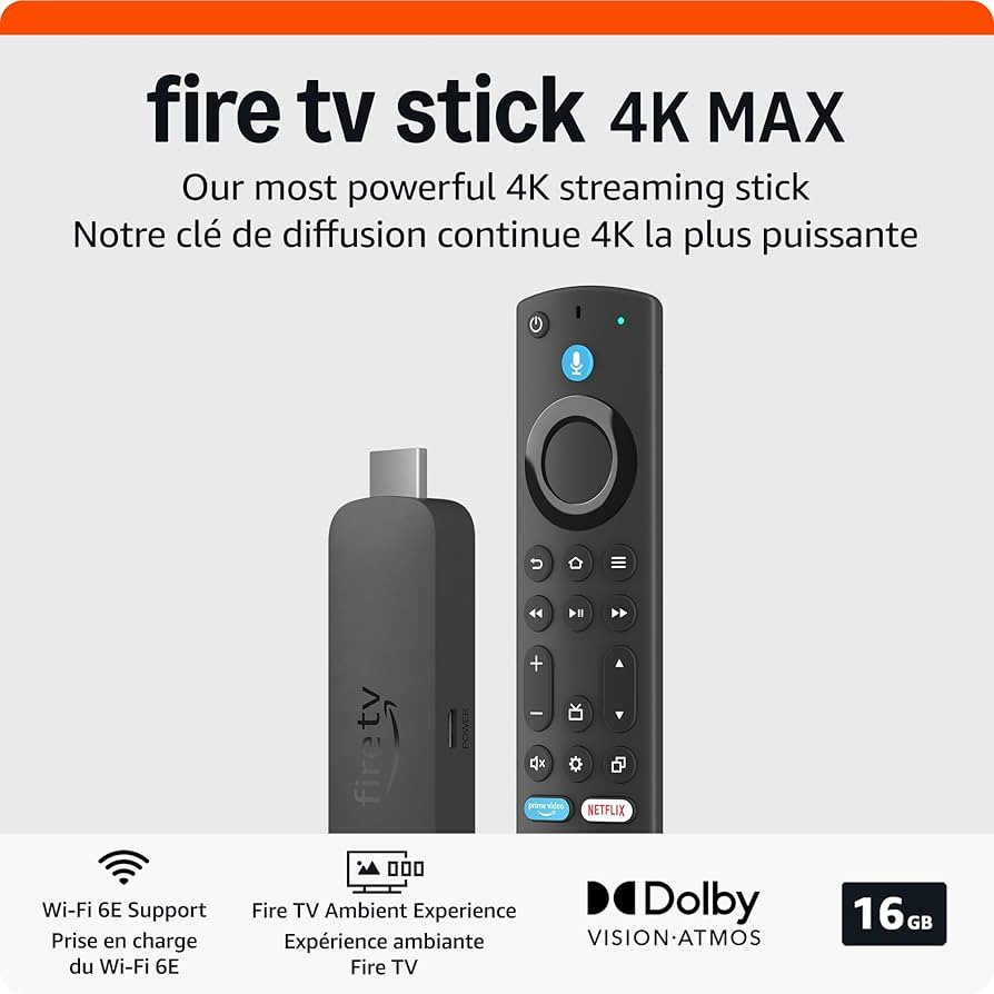 Amazon Fire TV Stick 4K Max (newest model), streaming device, supports Wi-Fi 6E, free & live TV w... | Amazon (CA)