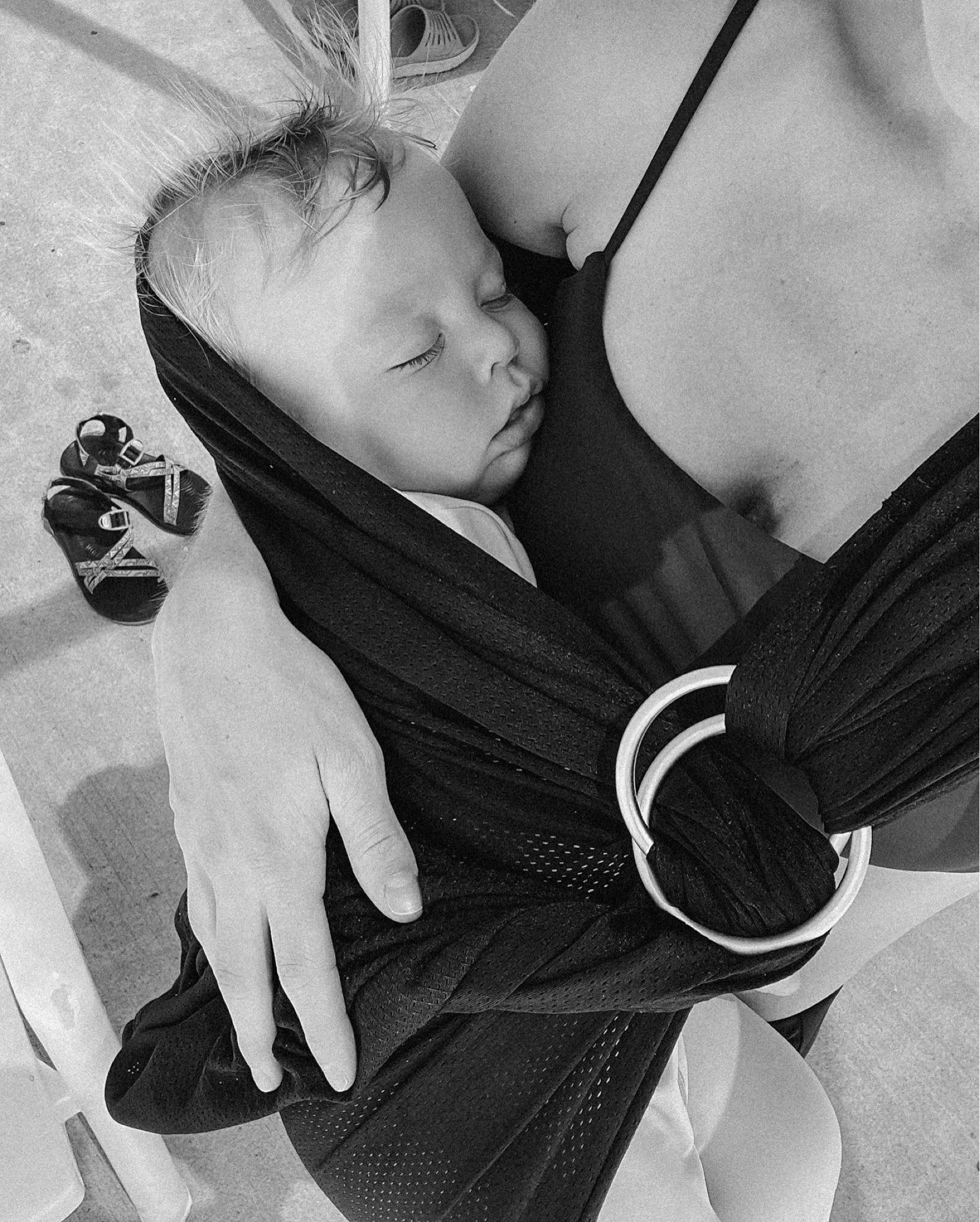 Mesh ring sling for the win on warm days  

#LTKkids #LTKtravel #LTKbaby