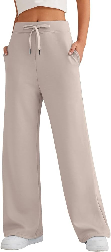 LILLUSORY Women's Wide Leg Sweatpants 2024 Fall Casual High Wasited Pants | Amazon (US)