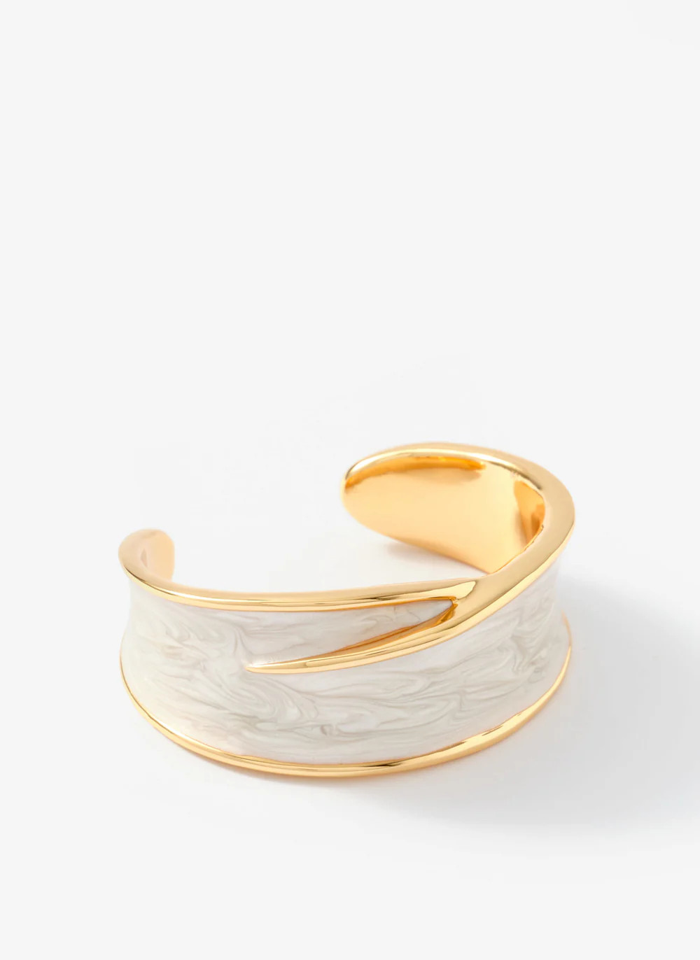 Gold Tone Pearlescent Bangle | Mint Velvet