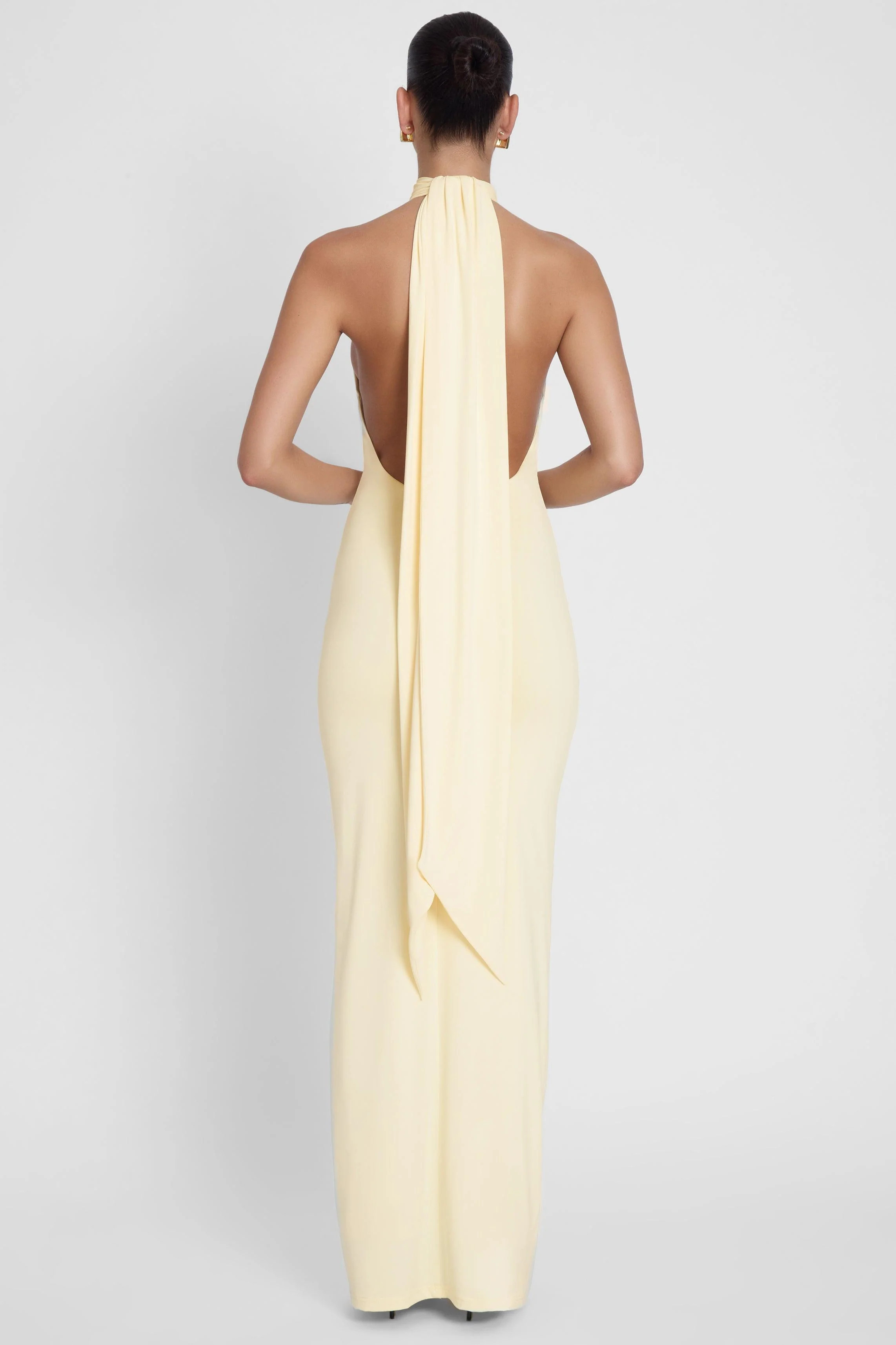 Alaia Drape Maxi Dress - Yellow | LEAU | LEAU (US)