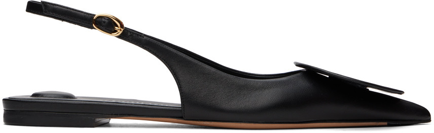 JACQUEMUS Black Les Classiques 'Les slingbacks Duelo plates' Ballerina Flats | SSENSE
