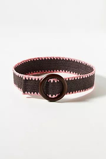 Whipstitch Raffia Stretch Belt | Anthropologie (US)