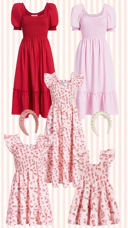 New Love Letters Collection live at Hill House! Love the new Nap Dress pattern! #hillhouse #mommy&me #pink&red