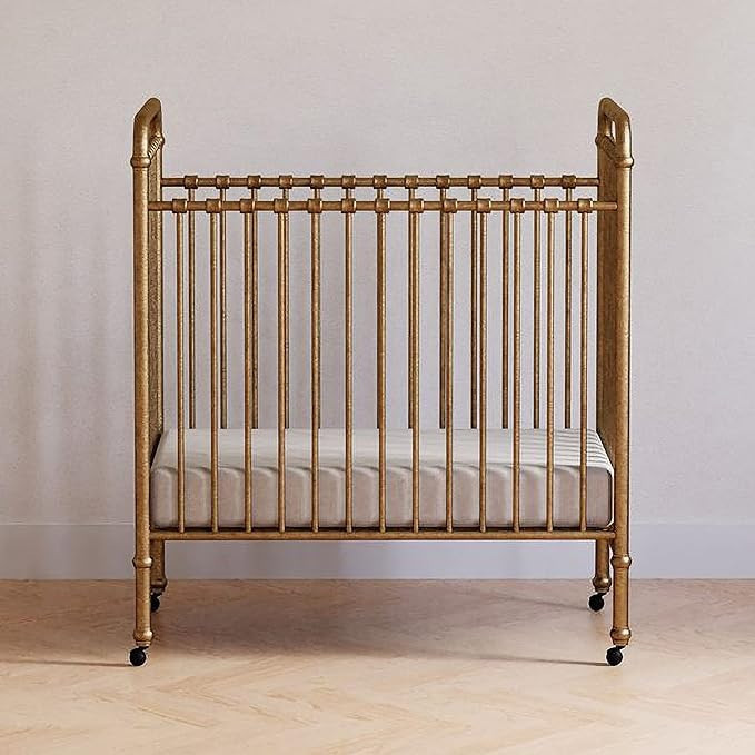 NAMESAKE Abigail 3-in-1 Convertible Mini Metal Crib in Vintage Gold, Greenguard Gold Certified | Amazon (US)