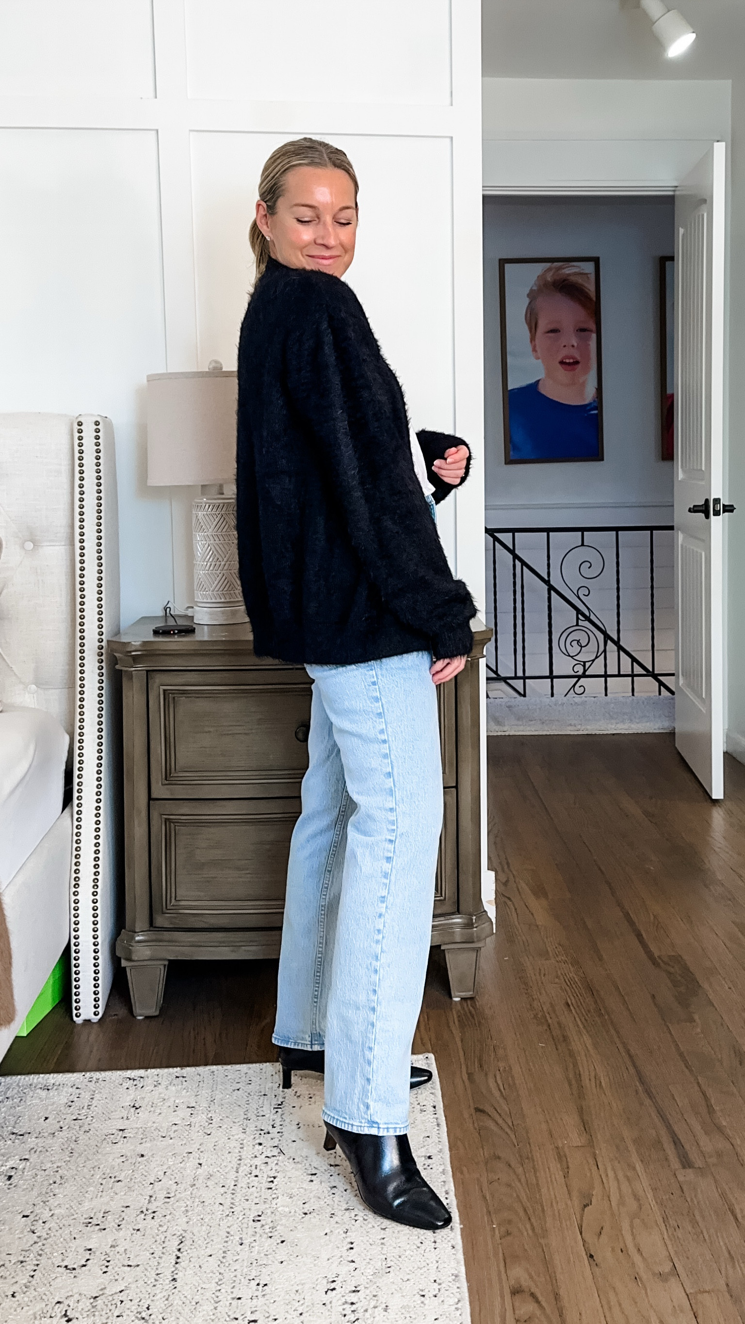 Loving a good eyelash cardi moment. I’m in a medium but it’s wildly oversized. Definitely size down for a more fitted look. If you want the big slouch, size up! I have it in 3 colors! Jeans are tts 29  

#LTKOver40 #LTKFindsUnder100 #LTKStyleTip