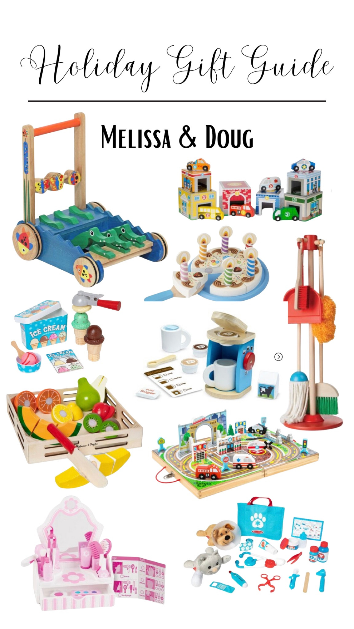 Gift guide for kids featuring the Melissa and Doug collection! 
Gift guide for kids, holiday gift guide, kids gift guide, Christmas gift guide 

#LTKbaby #LTKSeasonal #LTKkids