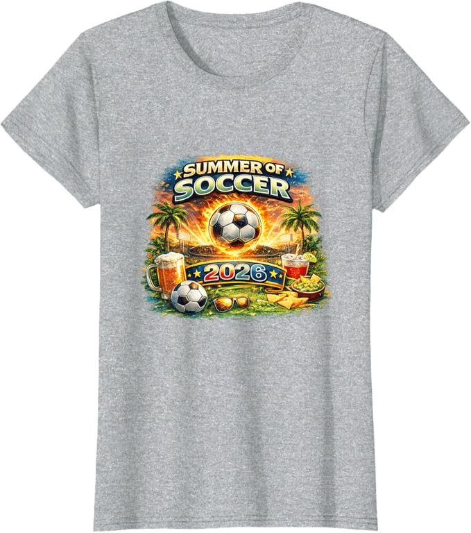 Summer of Soccer 2026 Fan Football Game Day Tropical T-Shirt | Amazon (US)