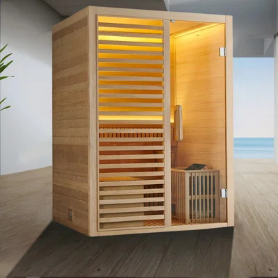 2 - Person Indoor Traditional Steam Sauna in Hemlock | Wayfair North America