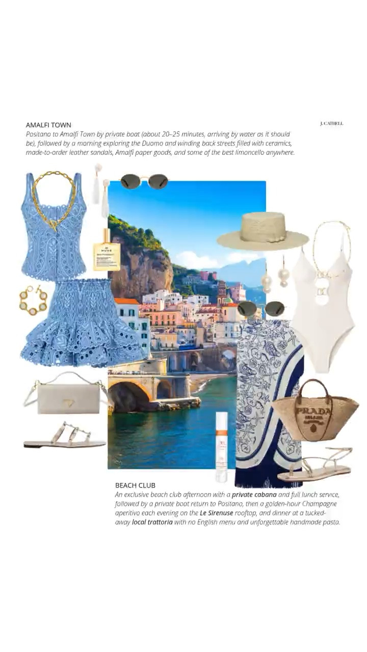 The Amalfi Coast, done right 🇮🇹✨

This is the trip—the one you think about for years. Ravello, Positano, Capri… private boats, unforgettable dinners, and the kind of views that don’t feel real. Every detail planned, every moment intentional.

Sharing the looks I’d pack for it all—from elevated day outfits to dinners that deserve something special. Save this for your dream trip and tap to shop. 🤍#AmalfiCoast #ItalyTravel #LuxuryTravel #VacationStyle #EuroSummer #LTKFinds 

 

#LTKTravel #LTKootd #LTKOver40 #LTKTravel