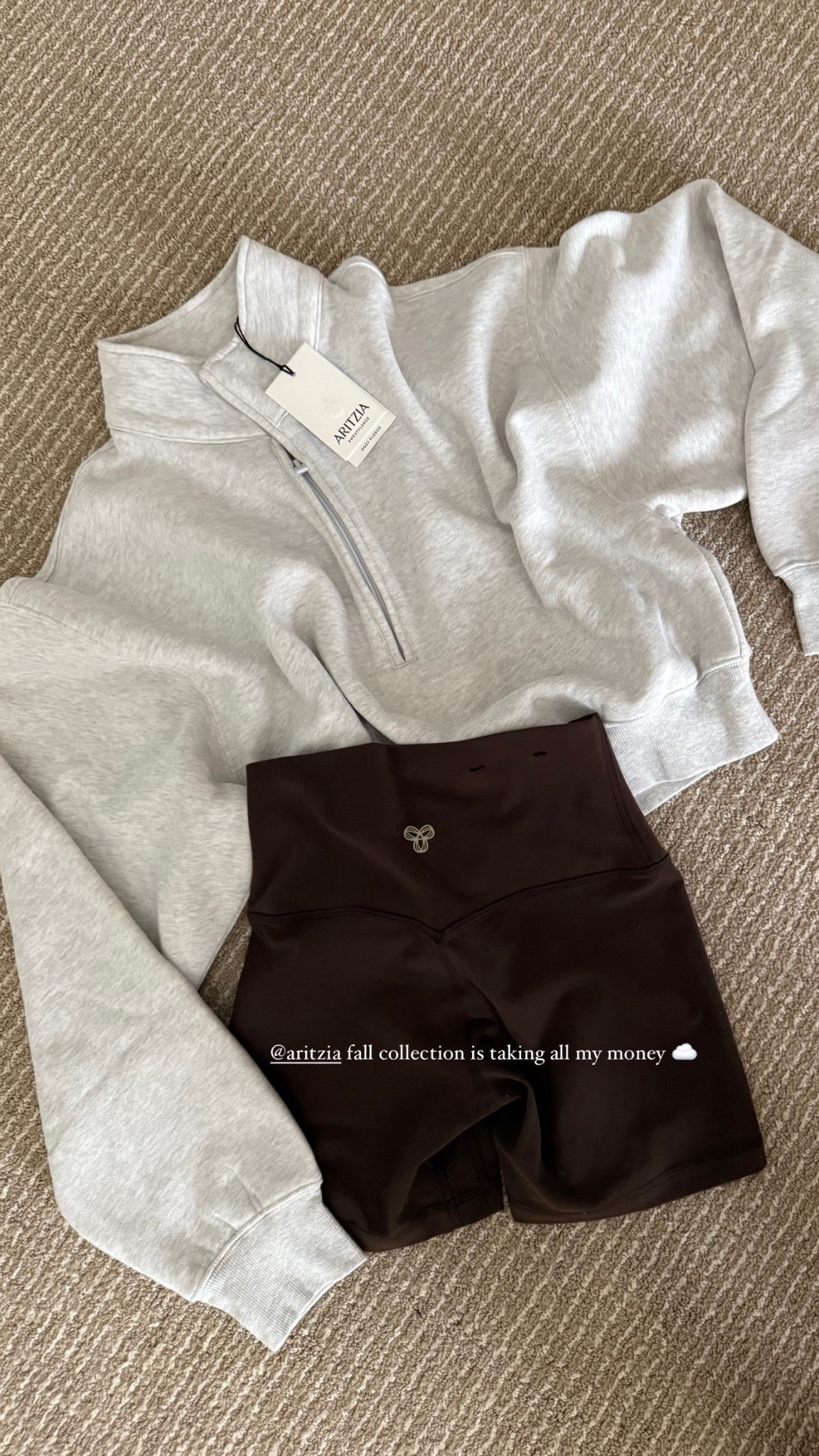 New Aritzia 🍂 butter shorts in size 4, 1/4 zip size medium 

#LTKActive #LTKFindsUnder100