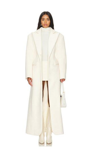 Long Coat in Ecru | Revolve Clothing (Global)