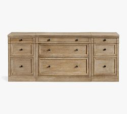 Livingston Media Console with File Cabinets (70'') | Pottery Barn (US)