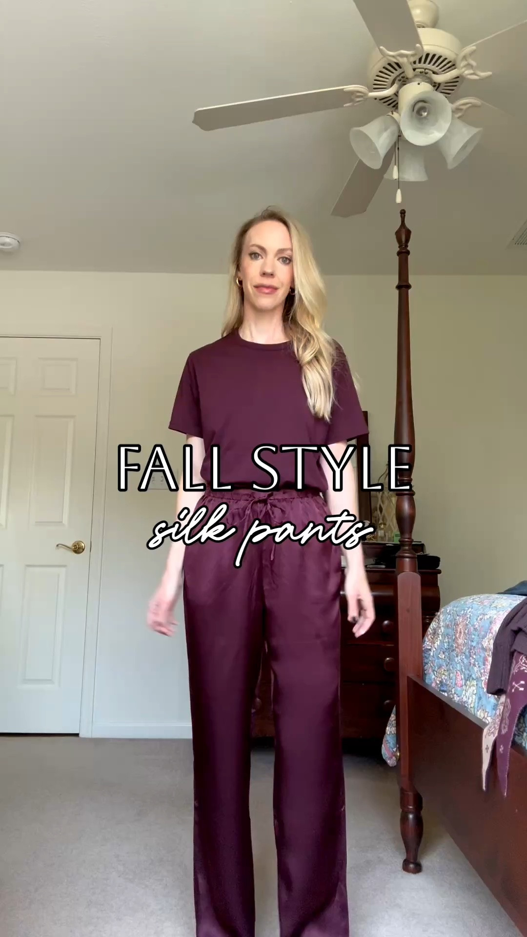 Styling silk pants for fall office and date night looks - this pair from @Quince is so chic and under $100