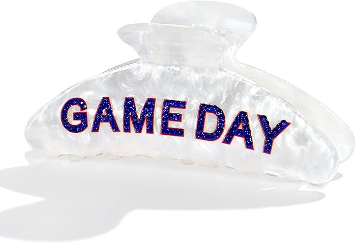 LILIE&WHITE Game Day Hair Claw Clip for Women Trendy Blue White Stylish Sport hair clip for Sport... | Amazon (US)