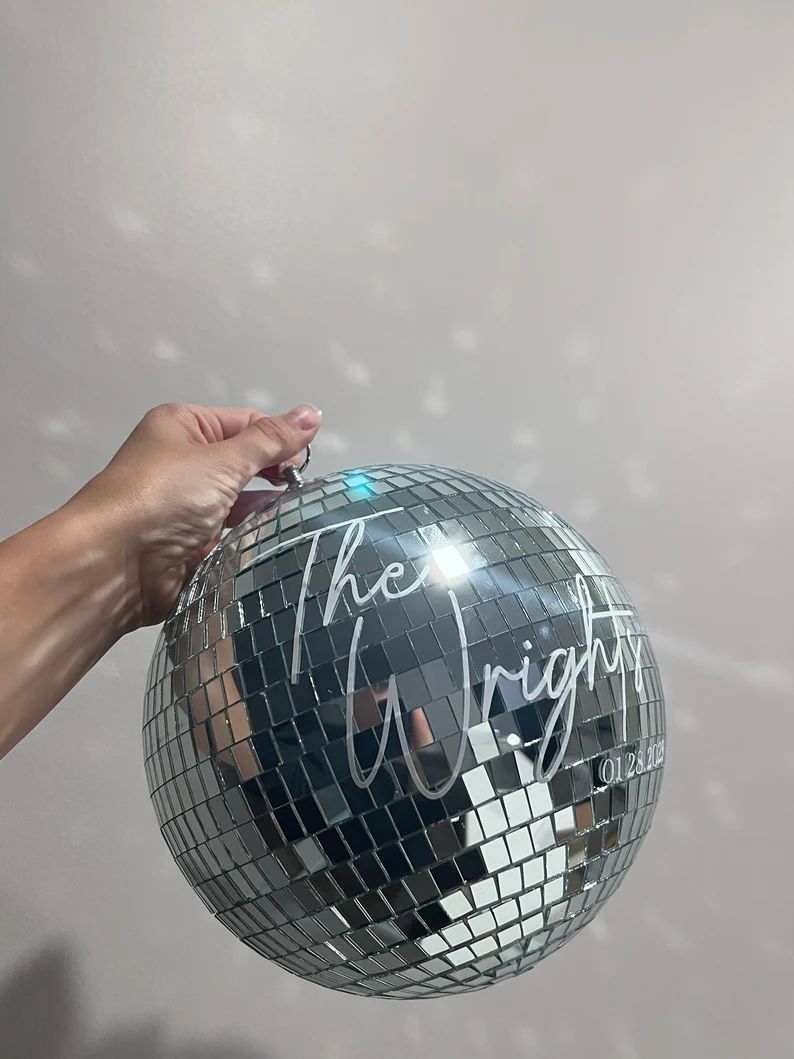 Personalizable Disco Ball | Weddings, Socials, Showers, Events, Parties | Etsy (US)