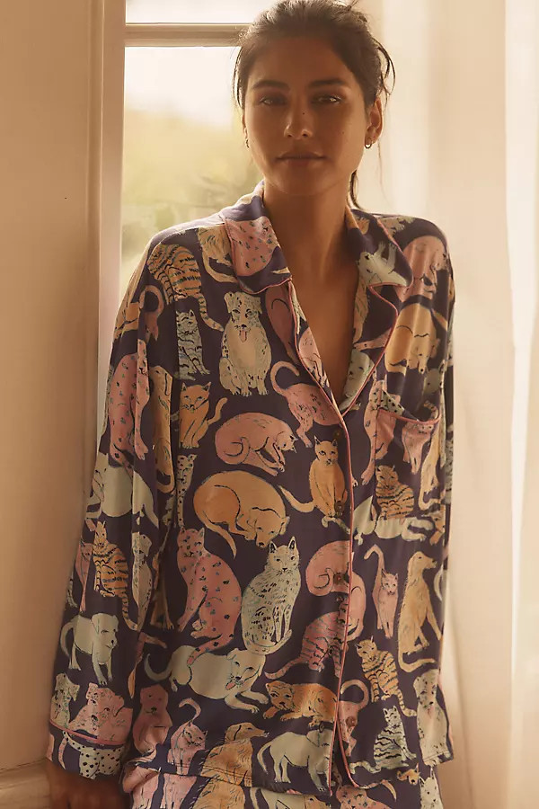 The LyreBird ModaLuxe Long-Sleeve Pajama Shirt | Anthropologie (US)