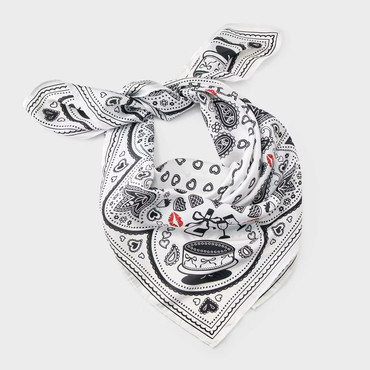 Sweets & Paisley Print Scarf - Universal Thread™ White | Target