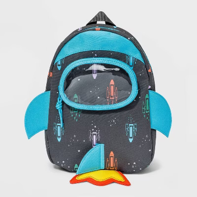Toddler Boys' 3D Rocket Backpack - Cat & Jack™ Gray | Target