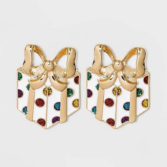 SUGARFIX by BaubleBar Polka Dot Gift Box Drop Earrings | Target