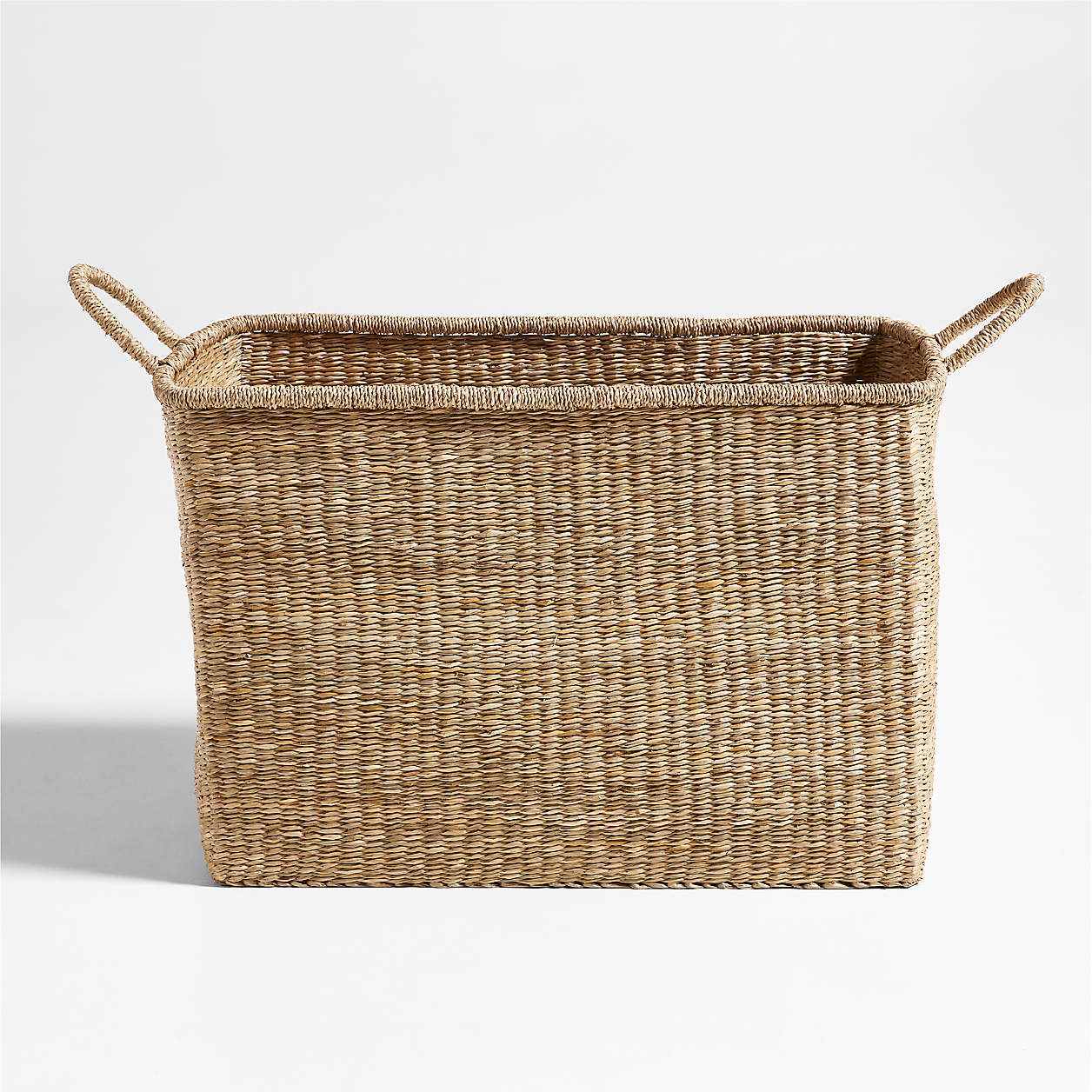 Vonne Extra-Large Square Decorative Basket + Reviews | Crate & Barrel | Crate & Barrel
