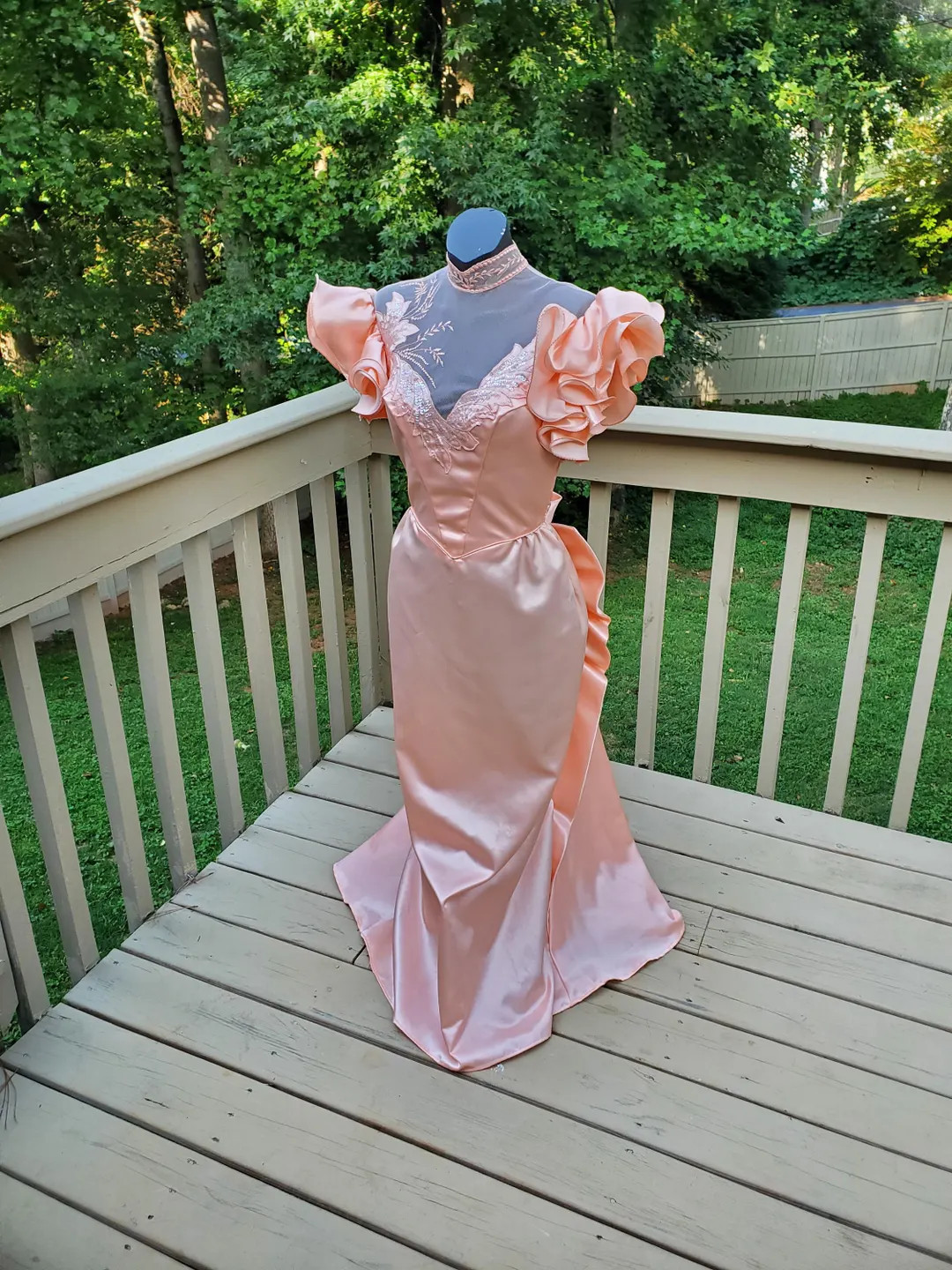 Vintage 1980s Eve of Milady Dress Puffy Sleeves Wedding Prom Dress - Etsy | Etsy (US)