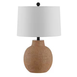 Safavieh Acer 24 in. Brown Table Lamp with White Shade TBL4428A - The Home Depot | The Home Depot
