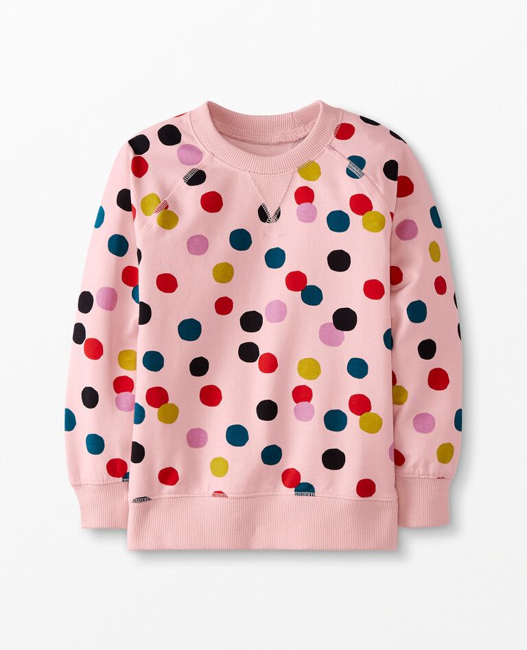 Print Crewneck Sweatshirt In French Terry | Hanna Andersson