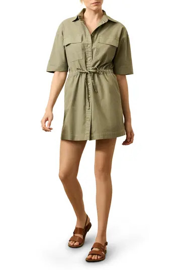 Faherty Stretch Cotton Twill Dress in Coastal Sage at Nordstrom Rack, Size Xx-Small | Nordstrom Rack