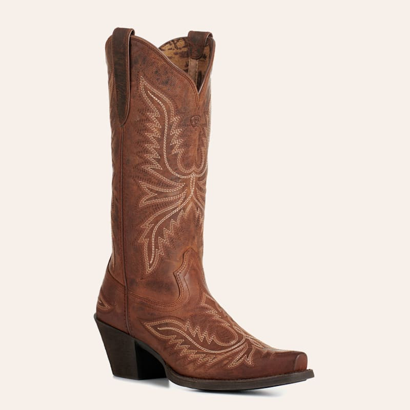 Ariat Women's Round Up Collins Rafter Tan Snip Toe Cowboy Boots | Cavender's