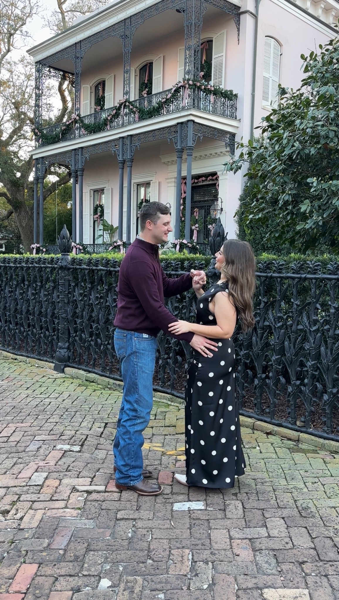 my outfit for couples photos in New Orleans 🖤

size large in dress— size up if you have a curvy shape! I’m normally a small/medium in most brands but needed room for my hips. all are exact! 

western style, western fashion, OOTD, polka dot, engagement photos

#LTKHoliday #LTKootd #LTKFindsUnder100