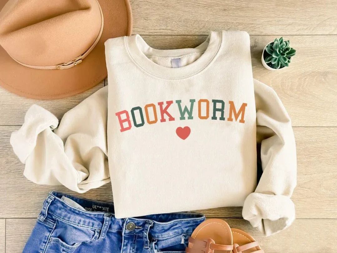 Bookworm Sweatshirt, Bookish Sweatshirt, Book Lovers Shirt, Teacher Book Lovers Shirt, Book Sweat... | Etsy (US)
