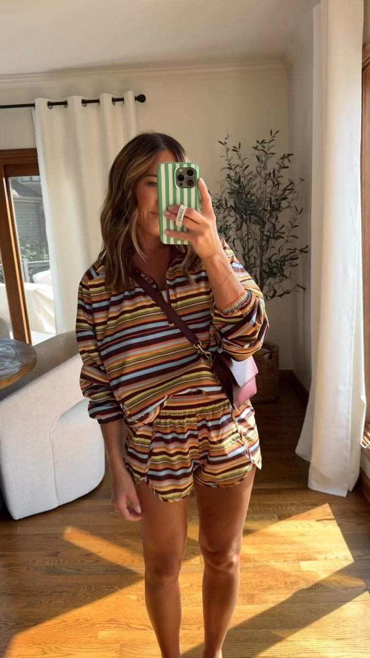 The cutest stripe set!! 
Small in both. 
Size up in shorts if in between

#LTKootd #LTKmomlife #LTKSeasonal