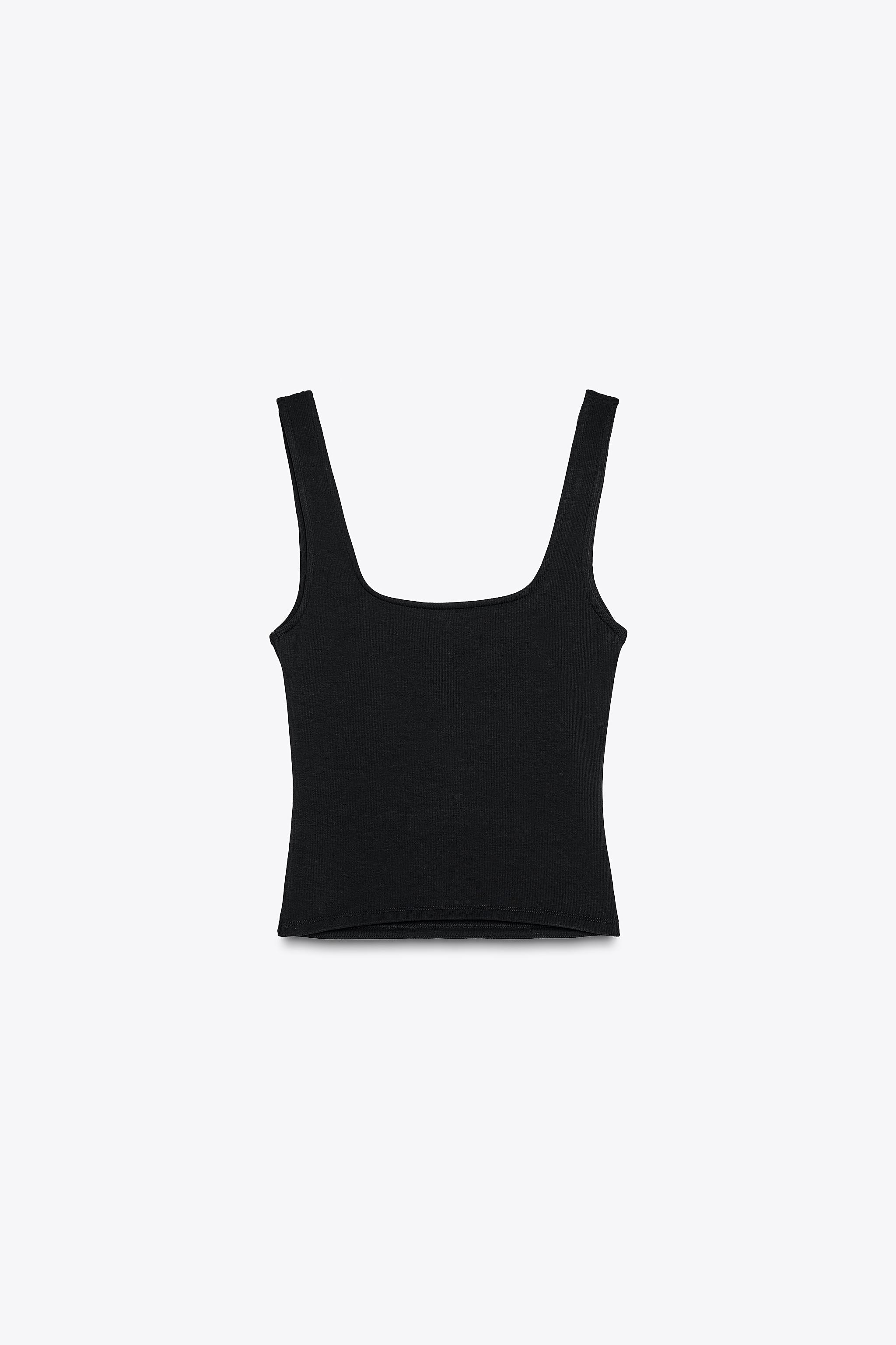 WIDE STRAP VEST TOP | Zara UK