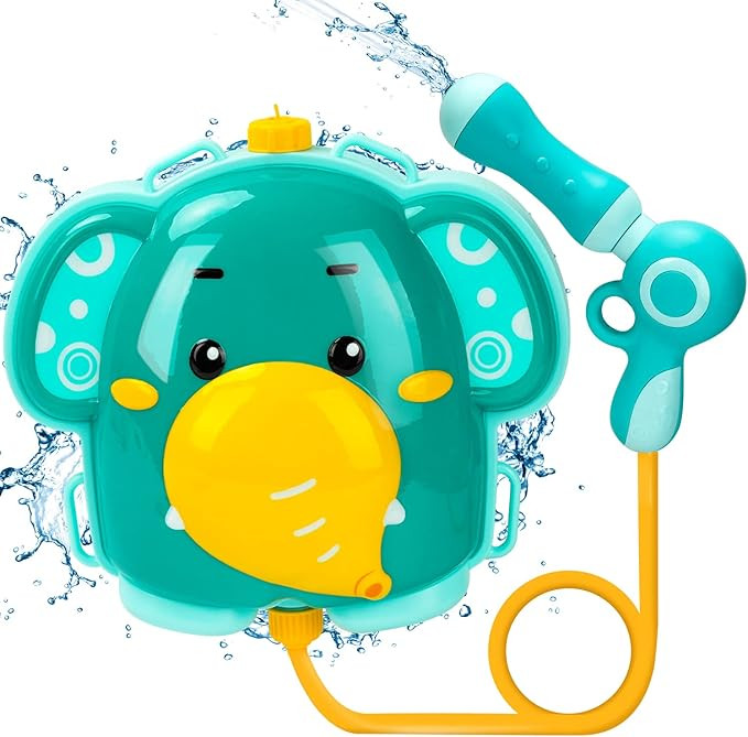 TOY Life Backpack Water Gun for Kids, Cute Elephant Backpack Squirt Gun for Kids, Water Blaster S... | Amazon (US)
