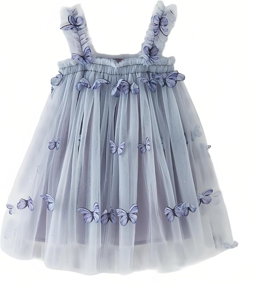 Baby Girls Tutu Dress, Butterflies Flowers Toddler Baby Girls Sleeveless Layered Princess Tulle S... | Amazon (US)