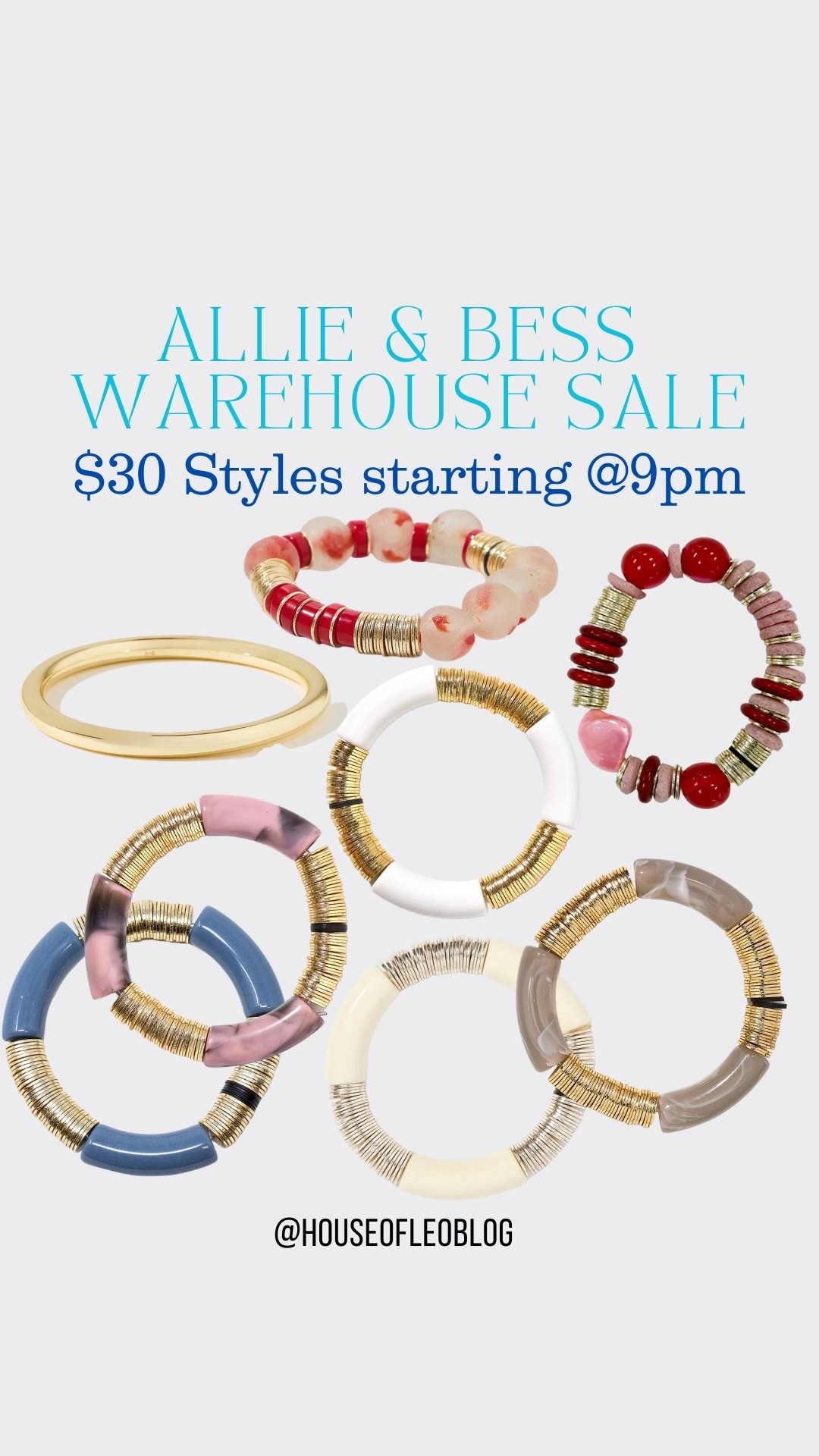 Warehouse sale begins at 9 PM est. Start filling your carts now and the sale price will drop in cart when the sale begins. Beaded bracelets.





#LTKSaleAlert
