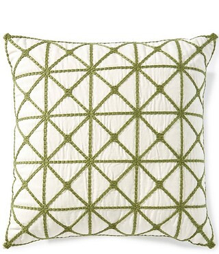 Southern Living Embroidered Lattice Decorative Square Pillow | Dillard's | Dillard's