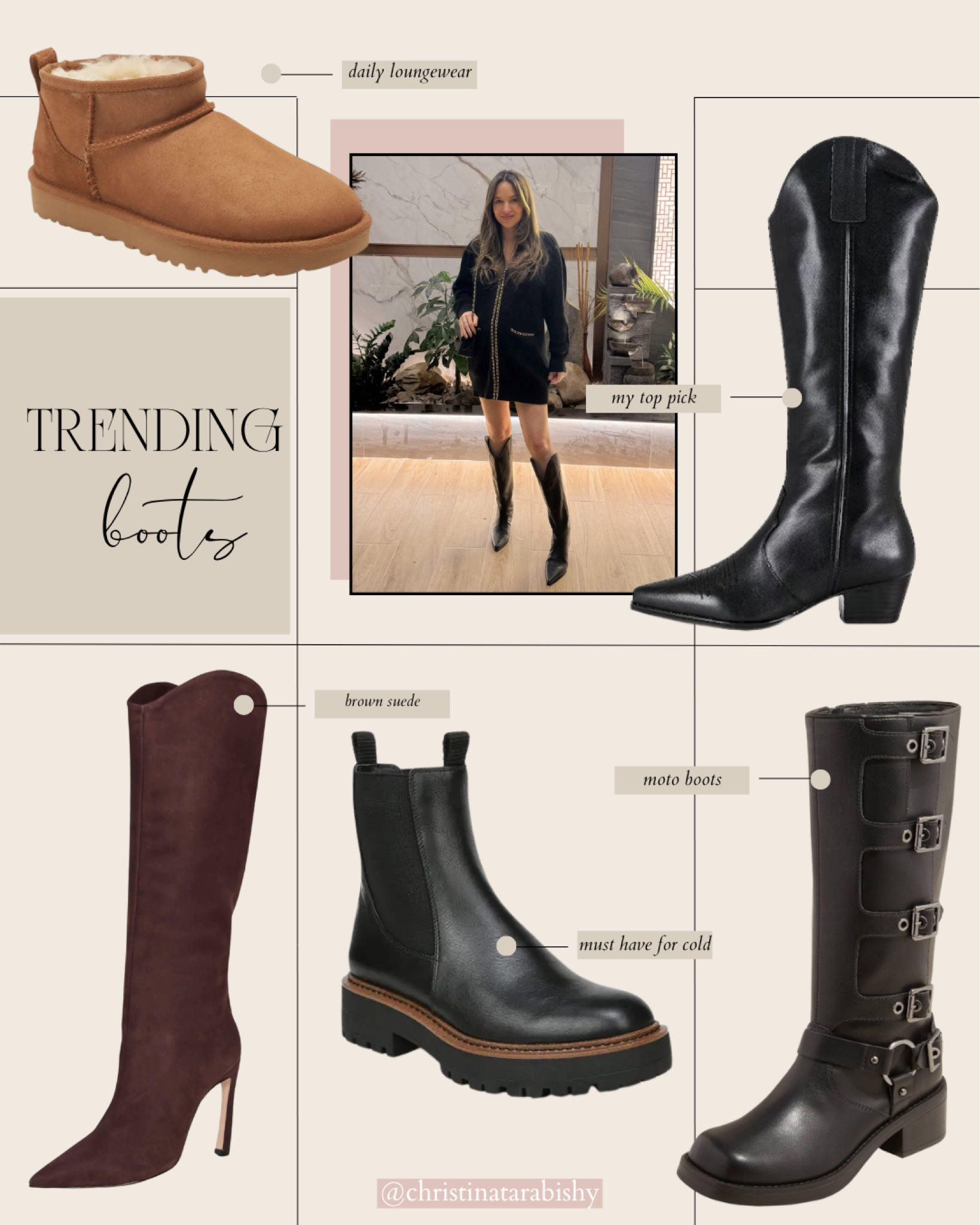 Trending boot styles for fall 2024  

Moto boots, western boots, Ugg boots, brown suede boots 

#LTKSeasonal #LTKShoeCrush #LTKFallSale