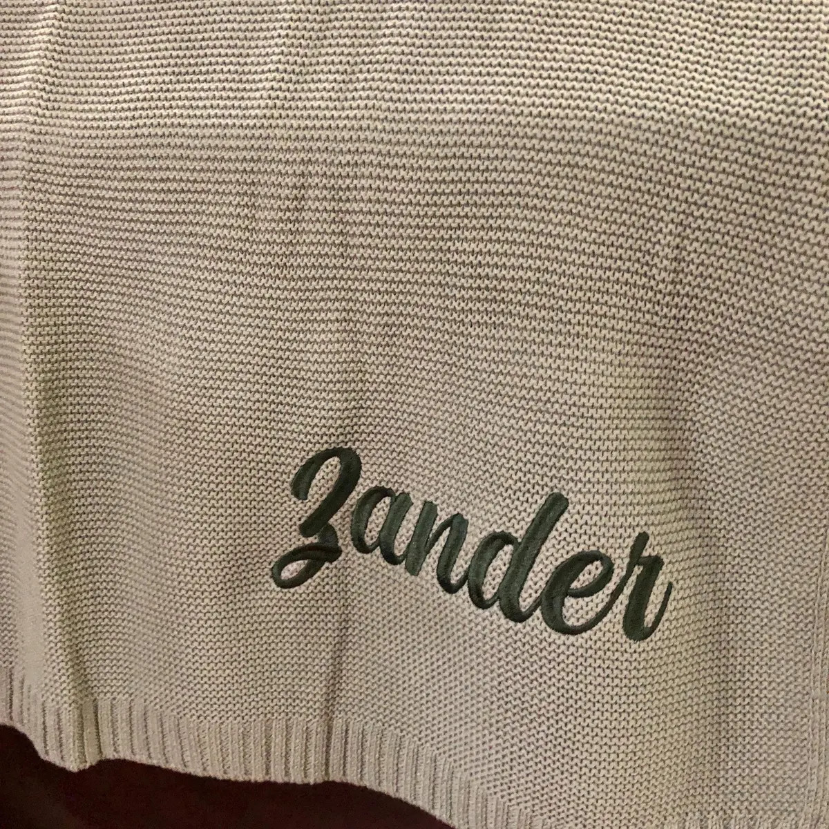 Embroidered Name Knit Blanket, Knitted Baby Name Blanket, Baby Name Blanket, Personalized Name, N... | Etsy (US)